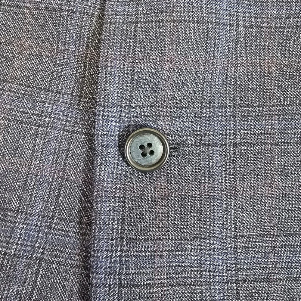 Jos A Bank Blazer Mens 42R Blue Plaid Window Pane Pattern 80% Wool Classicore
